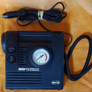 SLIME 300PSI PORTABLE 12 VOLT SIRE COMPRESSOR WITH FLASHLIGHT